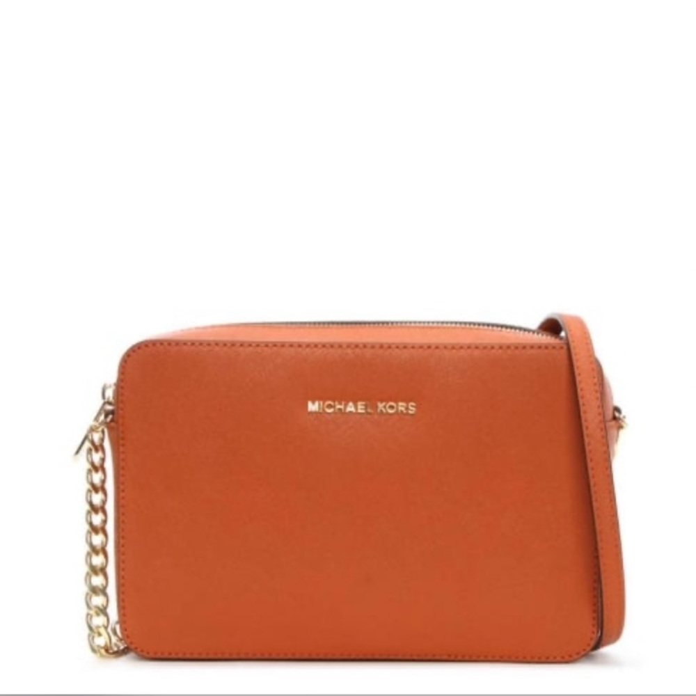 MICHAEL Michael Kors Jet Set Travel Crossbody Burnt Orange